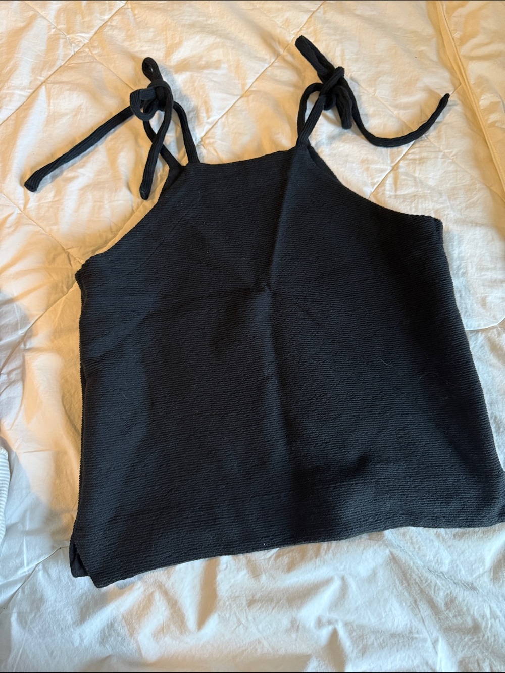 Madewell Black Tie-Shoulder Camisole Tank